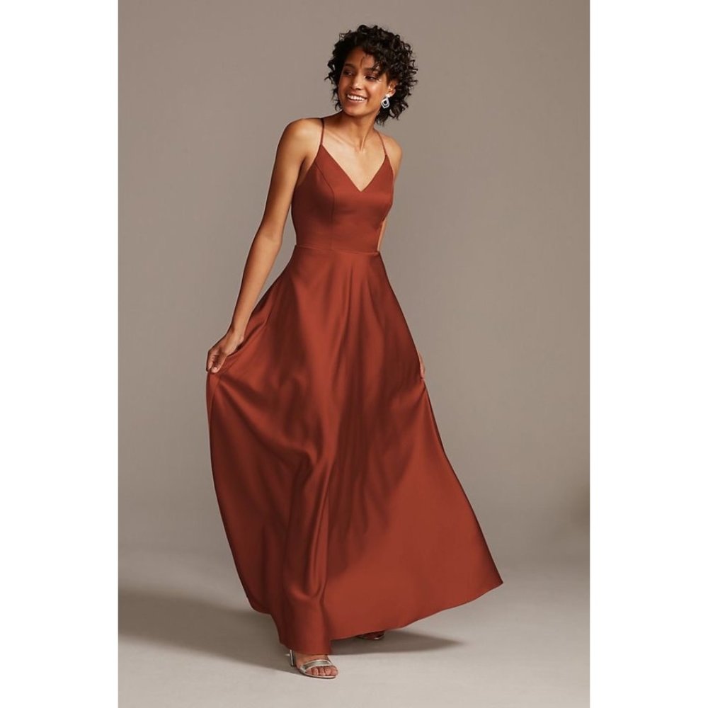 Spaghetti Strap Satin Dress